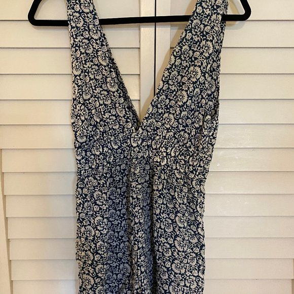 LILYA / Navy Blue and white Romper/Great condition/ Medium - Picture 2 of 3